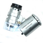 2 Pack - Mini 60x Jewelers Loupe Magnifier Microscope Led Fluorescence Light