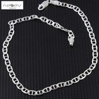 Women Girl 925 Sterling Silver 3 5 Mm Mariner Link Chain Anklet Bracelet 9-10 