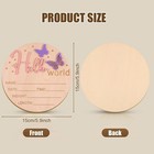 Baby Announcement Sign  5 9 Inch Wooden Hello World Newborn Welcome Sign Birth B