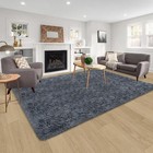 Grey Fluffy Rugs For Living Room Bedroom 5x8 Ft Soft Shaggy 5 X 8 Ft Solid Grey