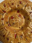 Vintage Zodiac Sun Face Ceramic Bowl Plate Signed Sam 10    Celestial Astrology