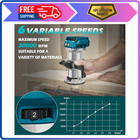 Cordless Brushless Wood Router For Makita 18v  1 4  Collet  6-speed Trim Tool