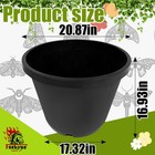 5 Pack 20 Gallon Plastic Nursery Pots Heavy Duty Garden Plant Nutrition Pots