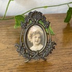 Vintage Picture Frame Victorian Gothic Inspired Ornate Metal Miniature Photo 2   