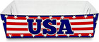 American Flag Paper Food Trays    50 Pcs  Disposable Usa Flag Concession Snack T
