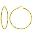 Extra Large Real Stainless Steel Round Hoop Earring 18k Layered 50mm