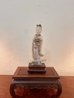 Antique 19c Qing Dynasty Jade Stone Carved Taoist Immortal Hanxiangzi           Statue