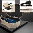 Dreadnought Hard Shell Acoustic Guitar Case  Lockable With Black Plush Interior