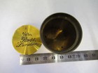 Ross London Empty Canister Antique Brass Objective Microscope As Pic S1-b-70