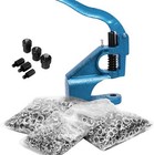 Heavy Duty Hand Press Grommet Eyelet Machine 1500pcs  0  2  4 Dies Craft Diy