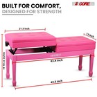 5 Core Duet Piano Bench 3 5 Inch Padded Cushioned Double Seater Wooden Stool