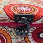 Sewing Basket Organizer Box Fabric Retro 1970s Craft Storage Large Goodie Bag