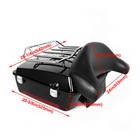 Luggage Trunk Backrest Mount Rack For Harley Touring Road Glide 1997-08 Chopped