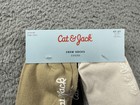 Cat   Jack Crew Socks Boys 4t-5t Size 8-11 6 Pairs Toddler Striped New