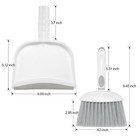 Nacena Small Dust Pan And Brush Set  Mini Broom 1-pack  Grey White