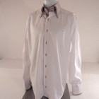 Fior Da Liso Blouse Womens 16 5 17 White Eros Ii Double Collar Horse Back Riding