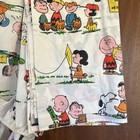 Vintage Sears Perma Prest Muslin Peanuts Charlie Brown Twin Sheet Set 1971