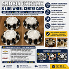 Snobli Set Of 4 Chrome 8 Lug Wheel Center Caps Chevy Gmc 16  17  15039489