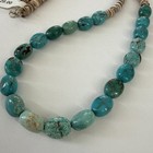 Old Stock Heishi Navajo Graduated Turquoise Coral Puka Shell Necklace 925 Silver