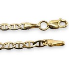 10k Yellow Gold Mariner Link Anklet Link 10  Inches 2 5mm Width 2 5g