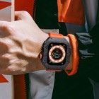 Modification Kit Carbon Fiber Case For Apple Watch Ultra 9 8 7 6 5 4 Rubber Band