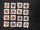 Antique 1870 Eight-pointed Star In A Square Quilt Blocks