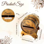 Wooden Card Box Rustic Brown Whiskey Barrel W  Base For Wedding Or Party Cards
