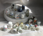 24 X Thimbles Bone China - Finsbury Fenton Queens Birchcroft - Peep Cat