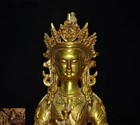 Old Tibetan Buddhism Bronze Gilt Vajrasattva Tara Kwan-yin Goddess Buddha Statue