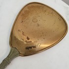 Vintage Gold Tone Floral Etched Hand Mirror Art Deco Vanity Dressing Mirror