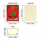3d Pop Up Christmas Greeting Card With Music   Lights  Envelope Christmas Gift