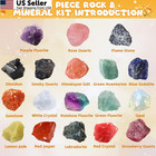 Raw Healing Crystals Gemstone Box Natural Rough Rock Quartz Crystal White 