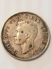 1945 Canada 50 Cent Piece Coin  George Vi   80  Silver Half Dollar Collect