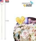 40 Pcs Metal Floral Place Card Holder 12 Inch Floral Picks Clip Metal Wire Photo
