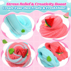 2 Pack Cloud Slime Kit With Red Watermelon And Mint Charms  Scented Diy Slime Su