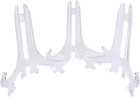 12 Pack 6 Inch Clear Plastic Easels   Stand Plate Holders Display For Weddings 