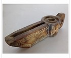 Hand-carved African Stone Finger Oil Lamp Ethnographic Tribal Artifact Geometric