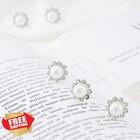 Qiutimiy 20 Pack Pearl Crystal Hair Pins Flower Rhinestone Bridal Clips