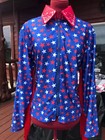 Girls Western Show Shirt  Pleasure   Leadline   Rodeo  Rwb-  Xs S M L Xl