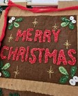 Vintage Finished Bucilla Felt Wall Hanging Christmas Scenes Banner 21  X 14 5 w