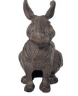7  Lifelike Rustic Cast Iron Rabbit Bunny Hare Doorstop Paperweight Farmhouse
