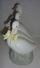 Vintage Trio Of Ducks W  Bows Otagiri Japan Bird Figurine