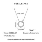 Kunsir 925 Sterling Silver Interlocking Circles Necklace For Women Jewelry Gifts