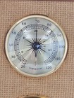       vintage Selsi Weather Station 3-in-1 Pressure Temp Humidity Gauge Mcm Wood Jap