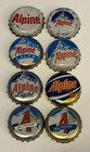 Used Vintage Alpine Lager Light Canada Foreign Import Beer Cap Lot 8 Different