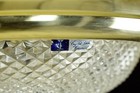 The Plaza Hotel Clear Glass Brass Rim Flush Mount Ceiling Light