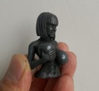 Solid Brass Black Hot Girl Bust Statue Art Beauty Model Artwork