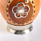 Gourd Yerba Mate Cuia Tea Cup Brazil Galant Metal Flower And Bottom 5   