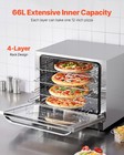 66l Commercial Convection Oven 2800w Stainless Steel Countertop Toaster Oven