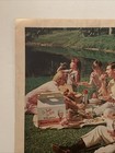 1967 Kentucky Fried Chicken Print Ad Colonel Sanders Kfc Picnic Family Vtg 1960s